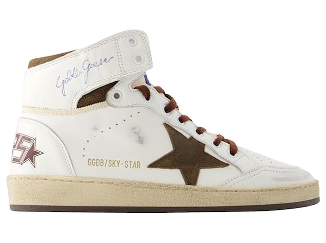 Golden Goose Deluxe Brand Sky Star Sneakers - Golden Goose - Leather - Multi White  ref.1017973